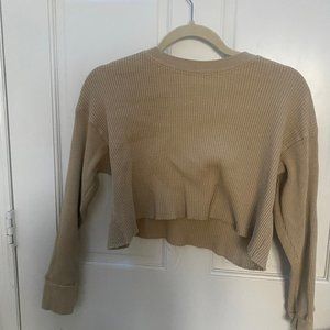 tan sweater